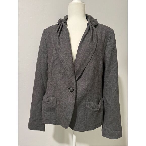 Talbots The Katie fit wool blend gray blazer 14 - Picture 5 of 5
